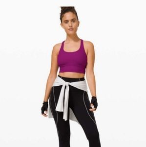 Lululemon Fuschia Long line Ribbed Sports Bra size 8 *Like New*